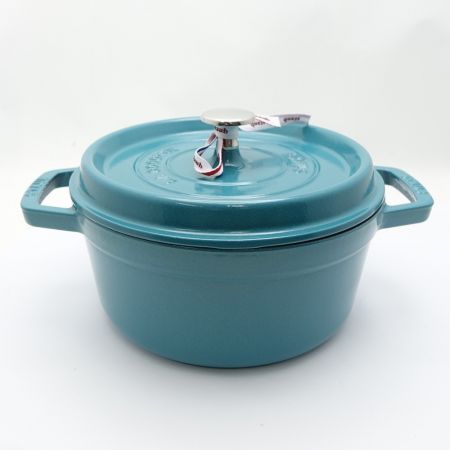  STAUB ストウブ ピコ・ココットラウンド　22cm　2.6L ミント 一部地域を除き送料無料