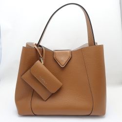 ◆◆ LORISTELLA ハンドバッグ　ショルダー紐欠品 ブラウン Aランク