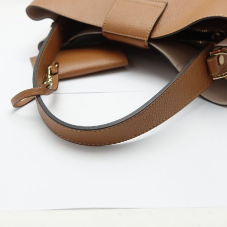  LORISTELLA ハンドバッグ　ショルダー紐欠品 ブラウン