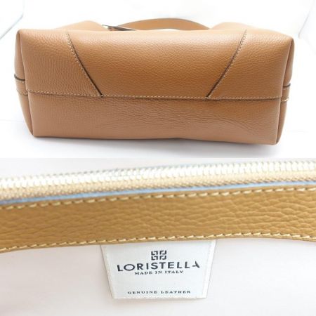  LORISTELLA ハンドバッグ　ショルダー紐欠品 ブラウン