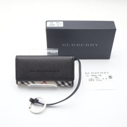 ◆◆ BURBERRY バーバリー キーケース　箱付 TI 4665　09 ブラック×ベージュチェック Aランク