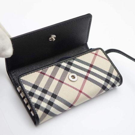 BURBERRY バーバリー キーケース　箱付 TI 4665　09 ブラック×ベージュチェック Aランク