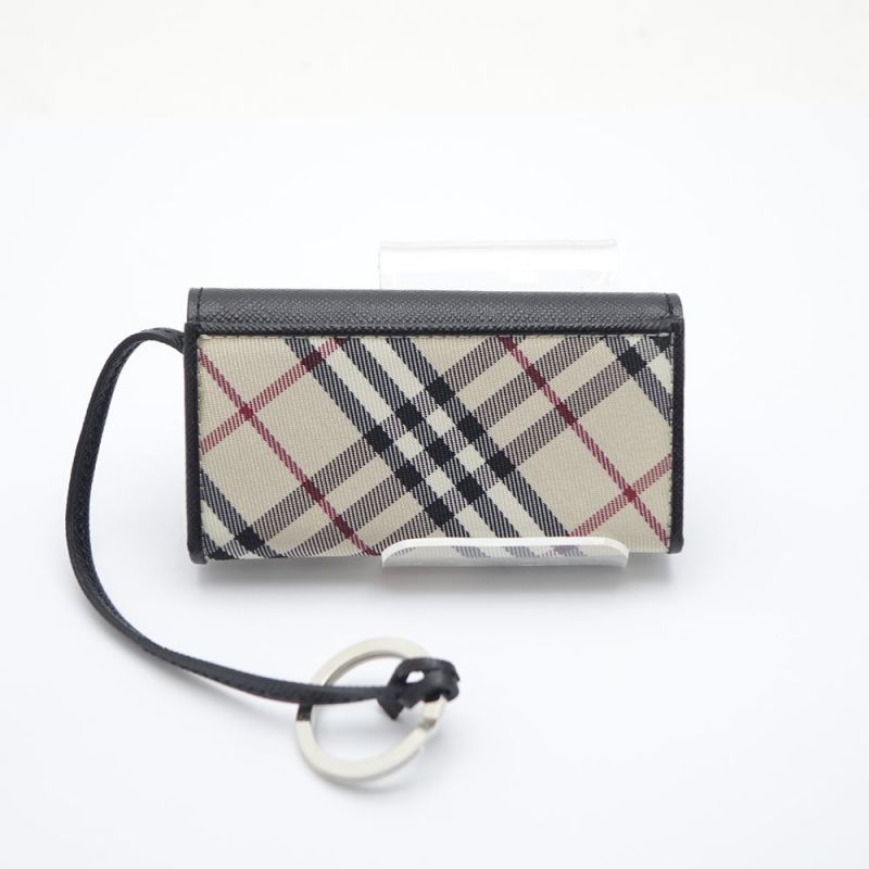 中古】 BURBERRY バーバリー キーケース 箱付 TI 4665 09 ブラック 