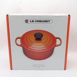 ◆◆ LE CREUSET ルクルーゼ ココットロンド　20cm　鍋 オレンジ 一部地域を除き送料無料 Sランク
