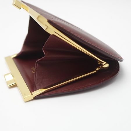  Cartier カルティエ がま口 コインケース  エンジ 【送料無料】