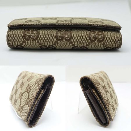  GUCCI グッチ カードケース　GG 　レザー　箱付 120965-4276 ブラウン 【送料無料】
