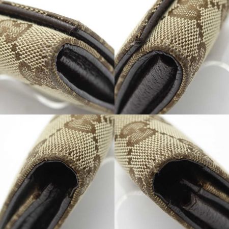  GUCCI グッチ カードケース　GG 　レザー　箱付 120965-4276 ブラウン 【送料無料】