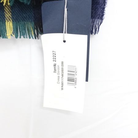  Johnstons ジョンストンズ カシミア100％　スカーフ　チェック グリーン x イエロー 【送料無料】