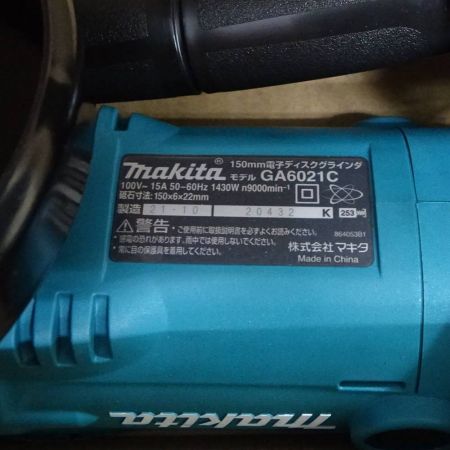  MAKITA マキタ ディスクグラインダー　2021年10月製 GA6021C 一部地域を除き送料無料