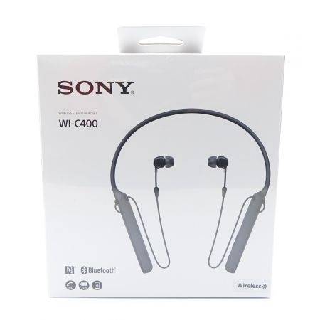  SONY ソニー ワイヤレスステレオヘッドセット WI-C400 ブラック 【送料無料】
