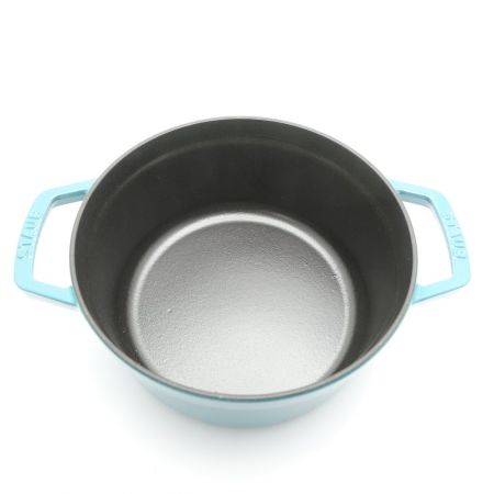 STAUB ストウブ ピコ・ココットラウンド　22cm　2.6L ミントブルー 一部地域を除き送料無料