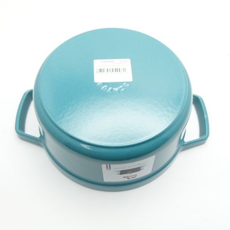  STAUB ストウブ ピコ・ココットラウンド　22cm　2.6L ミントブルー 一部地域を除き送料無料