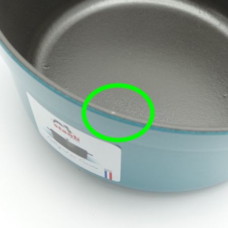  STAUB ストウブ ピコ・ココットラウンド　22cm　2.6L ミントブルー 一部地域を除き送料無料