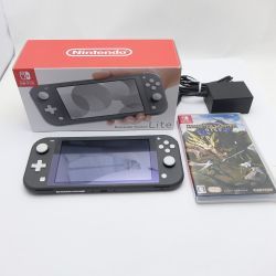 ◆◆ Nintendo ニンテンドウ Switch Lite MONSTER HUNTER RISEソフトセット HDH-001 グレー 一部地域を除き送料無料 Bランク