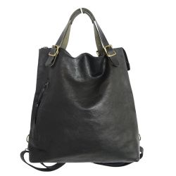 ◆◆ masafumi shimada Less 馬革トートリュック3way. Ｌサイズ ブラック Cランク