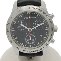 ◆◆ PORSCHE DESIGN クォーツ 箱付 ラバー ブラック エテルナ/2022.2電池交換 6600.41 一部地域を除き送料無料 Aランク