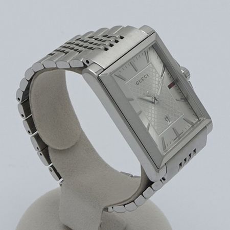  GUCCI グッチ タイムレス レクタングル クオーツ腕時計 138.4 シルバー 一部地域を除き送料無料