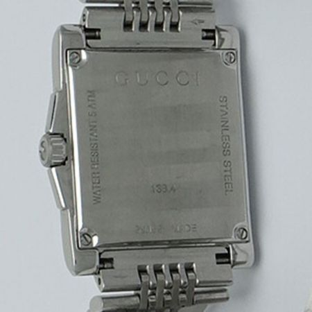  GUCCI グッチ タイムレス レクタングル クオーツ腕時計 138.4 シルバー 一部地域を除き送料無料
