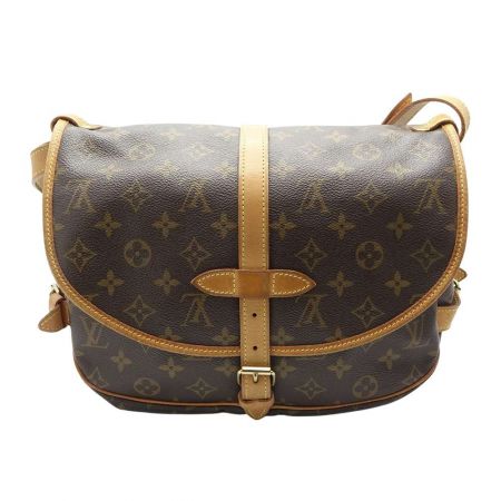  LOUIS VUITTON ルイヴィトン モノグラム ソミュール30 布袋付 M42256 ブラウン 一部地域を除き送料無料