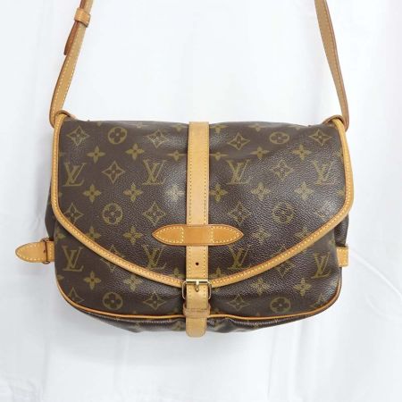  LOUIS VUITTON ルイヴィトン モノグラム ソミュール30 布袋付 M42256 ブラウン 一部地域を除き送料無料