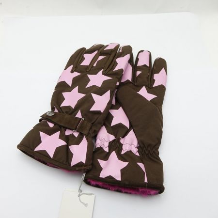  Vivienne Westwood ヴィヴィアン・ウエストウッド 手袋　グローブ　星柄 ピンク x ブラウン 【送料無料】