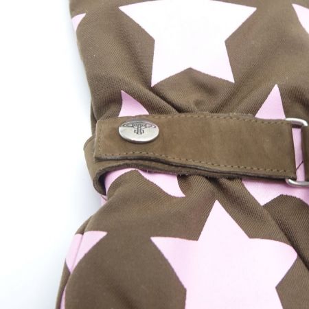  Vivienne Westwood ヴィヴィアン・ウエストウッド 手袋　グローブ　星柄 ピンク x ブラウン 【送料無料】