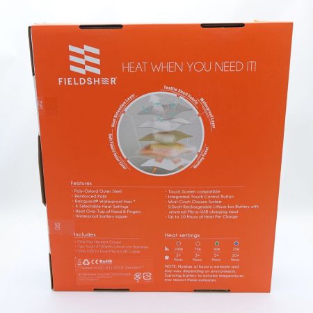  FIELDSHEER HEATED GLOVES 電熱グローブ 充電式　S ブラック 一部地域を除き送料無料
