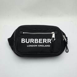 ◆◆ BURBERRY LONDON バーバリーロンドン ウエストポーチ　ナイロン 8021089 ブラック 一部地域を除き送料無料 Bランク