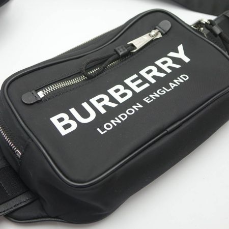  BURBERRY LONDON バーバリーロンドン ウエストポーチ　ナイロン 8021089 ブラック 一部地域を除き送料無料