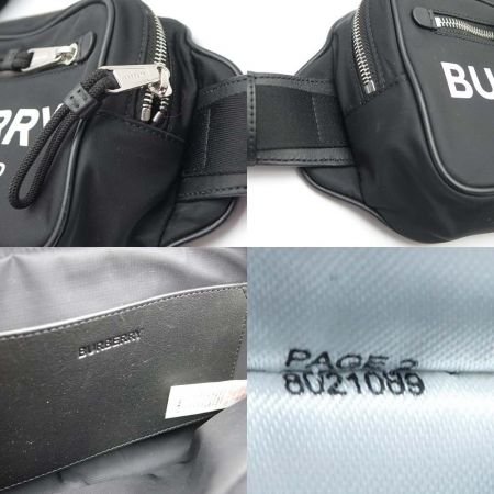  BURBERRY LONDON バーバリーロンドン ウエストポーチ　ナイロン 8021089 ブラック 一部地域を除き送料無料