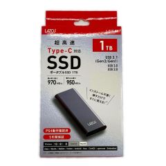  Lazos ラソス ポータブルSSD 1TB Type-C対応 未使用品 外付けSSD パソコン PC周辺機器 L-S1T-G2 Sランク