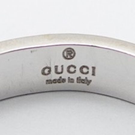  GUCCI グッチ リング K18 4.0g 約14号 750刻印　ホワイトゴールド