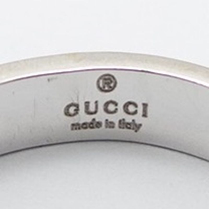 中古】 GUCCI グッチ リング K18 4.0g 約14号 750刻印 ホワイト