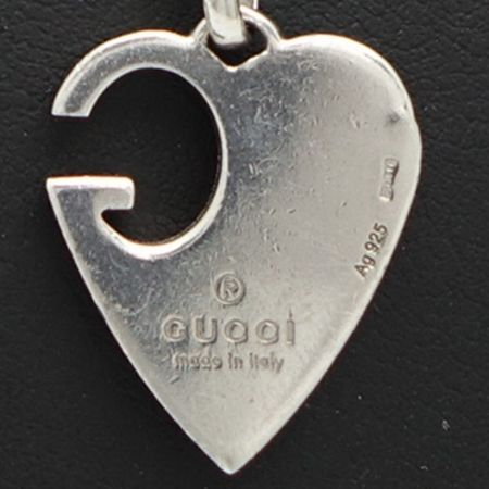  GUCCI グッチ SV インターロッキング ハートネックレス