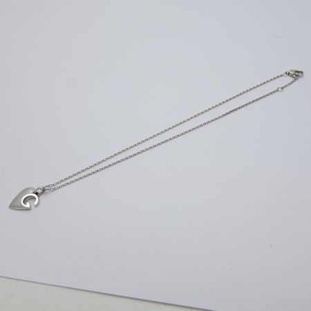  GUCCI グッチ SV インターロッキング ハートネックレス