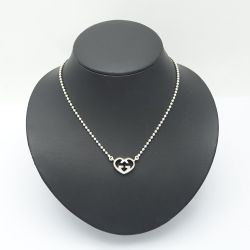 ◆◆ GUCCI グッチ ネックレス　 ハートモーチーフ　925　シルバー 送料無料 Bランク