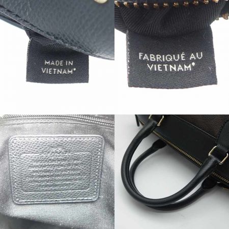  COACH コーチ 2WAYバッグ　ミニボストン F58312 ブラウン x ブラック 一部地域を除き送料無料