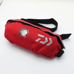 ◆◆ DAIWA ダイワ ライフリング　フリーサイズ　膨張式救命浮輪 DF-2305 レッド 一部地域を除き送料無料 Aランク