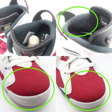  NIKE ナイキ エアジョーダン　6　レトロ　カジュアルシューズ　26.5cm CT8529-106 レッド×ホワイト 一部地域を除き送料無料