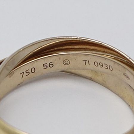  Cartier カルティエ トリニティリング　 K18 6.0g 　15号　 【一部地域を除き送料無料】