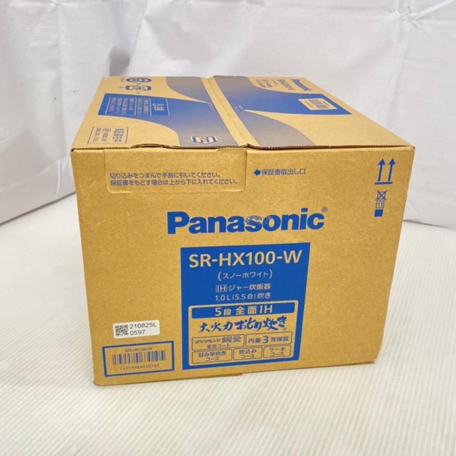 中古】 Panasonic パナソニック IH炊飯ジャー 5.5合 SR-HX100-W 一部