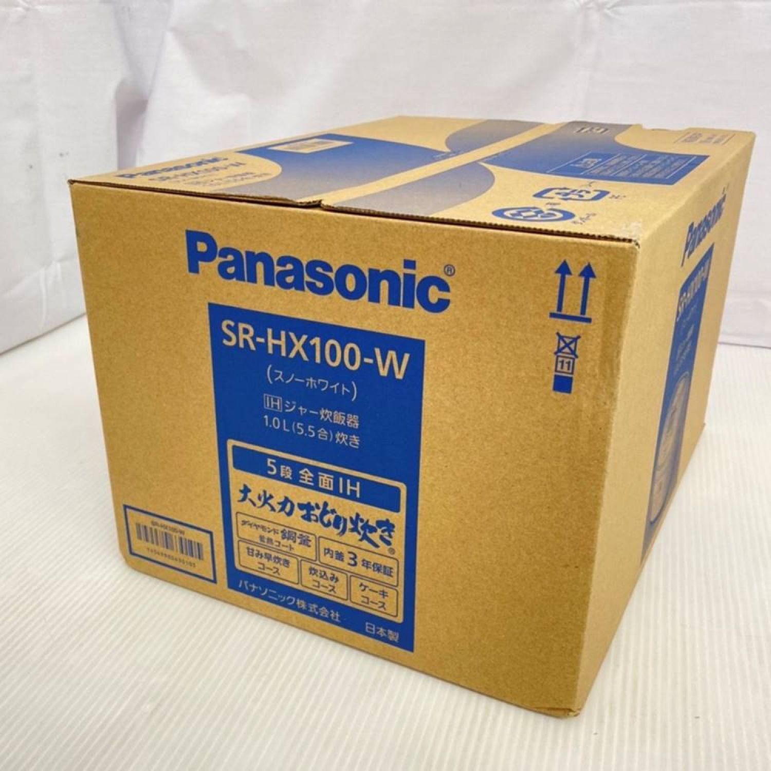 中古】 Panasonic パナソニック IH炊飯ジャー 5.5合 SR-HX100-W 一部