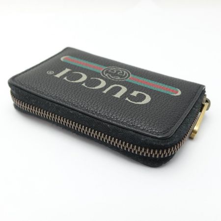 中古】 GUCCI グッチ ロゴプリント コインケース カードケース 496319