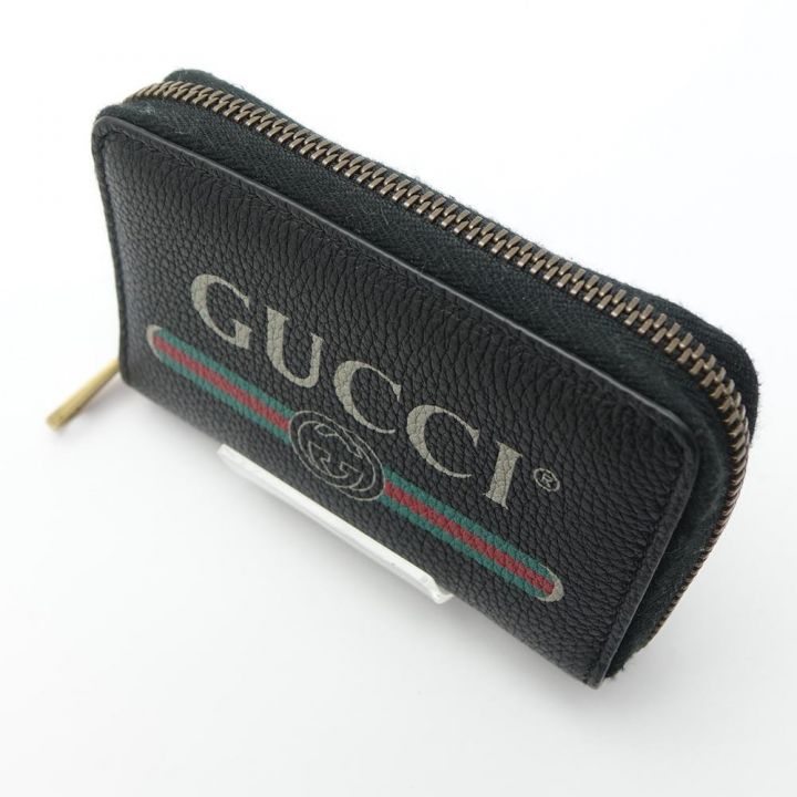 GUCCI グッチ ロゴプリント コインケース カードケース 496319 493075 ブラック｜中古｜なんでもリサイクルビッグバン