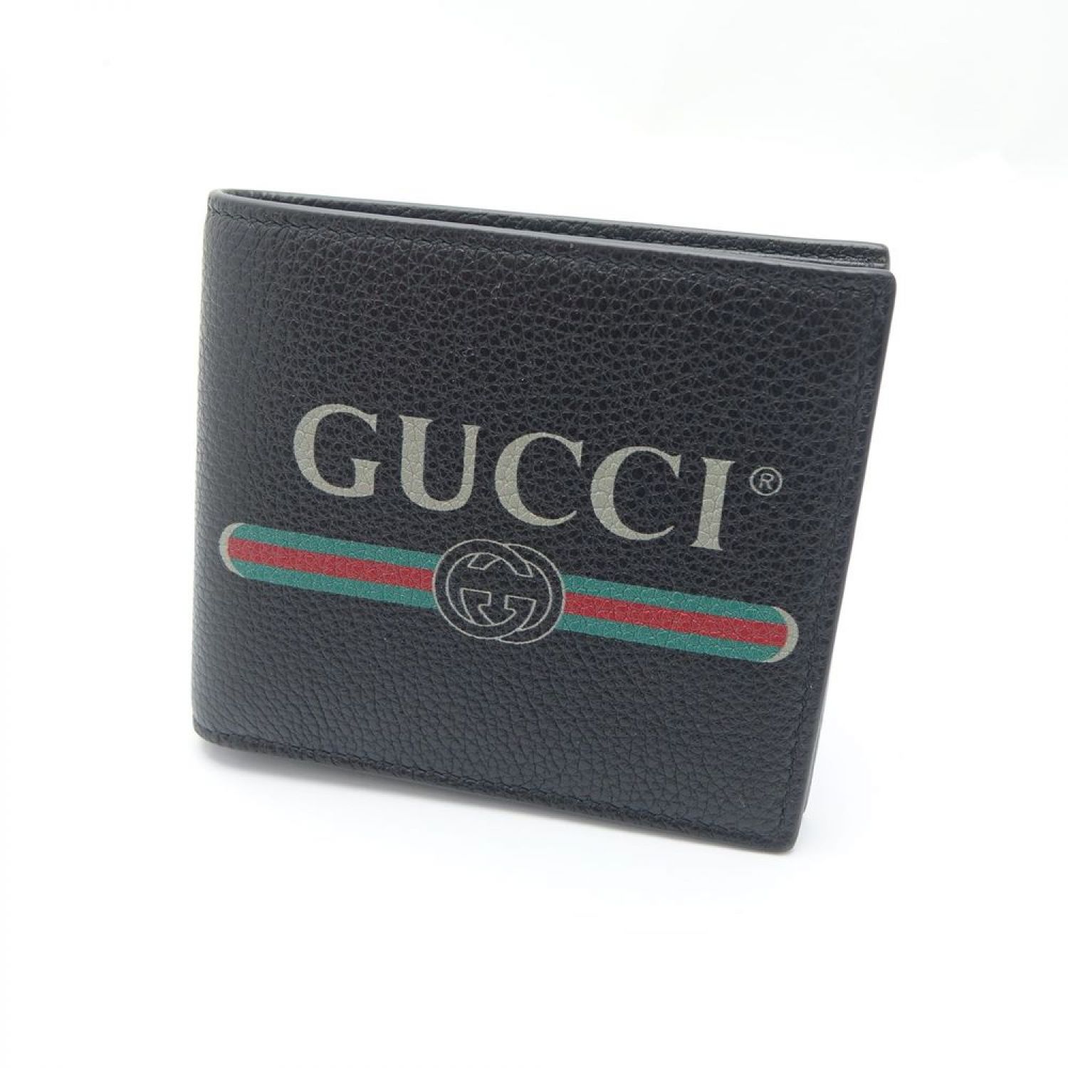 GUCCI 二つ折り長財布 TBモノグラム レザー ブラック Aランク 未使用品