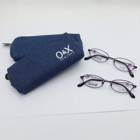 中古】 O&X NEWYORK めがね 眼鏡フレーム 2本 ケース付き OT-8043C 