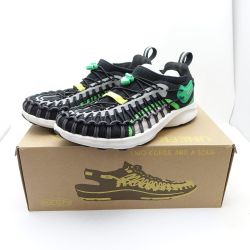 ◆◆ KEEN キーン ユニーク　スニーク　26.5cm　メンズ ブラック×グリーン x グリーン 一部地域を除き送料無料 Aランク