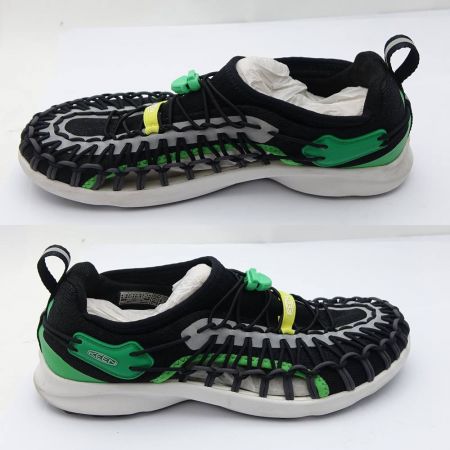  KEEN キーン ユニーク　スニーク　26.5cm　メンズ ブラック×グリーン x グリーン 一部地域を除き送料無料
