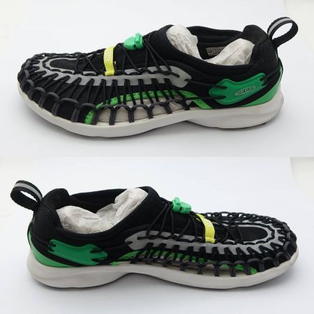  KEEN キーン ユニーク　スニーク　26.5cm　メンズ ブラック×グリーン x グリーン 一部地域を除き送料無料