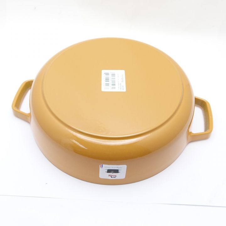 STAUB ストウブ Sukiyaki ＆ グリルパン 26cm マスタード 一部地域を除き送料無料｜中古｜なんでもリサイクルビッグバン